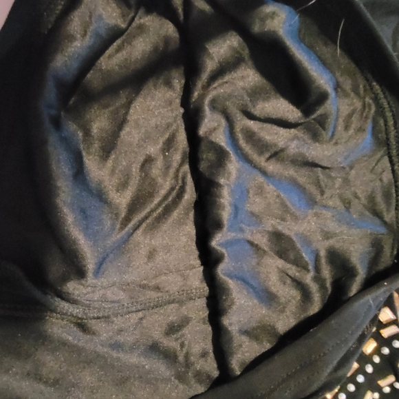 Paradiso Black and Gold Rhinestone Gem Embellished Mini Halter Dress Size Large - Picture 10 of 15